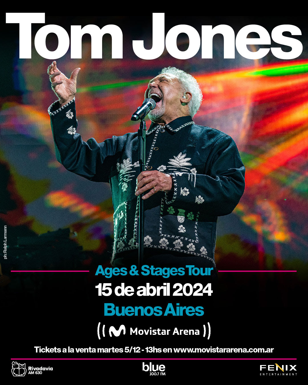 Tom Jones llega a la Argentina con su Ages & Stages Tour