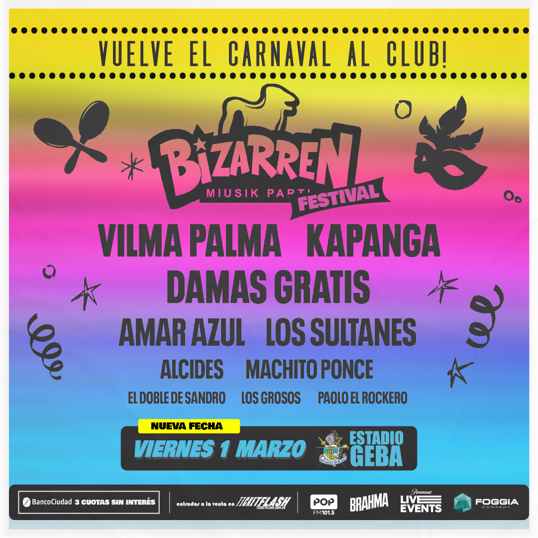 ¡Vuelve el mega carnaval al club! con la Bizarren Miusik Parti en Geba