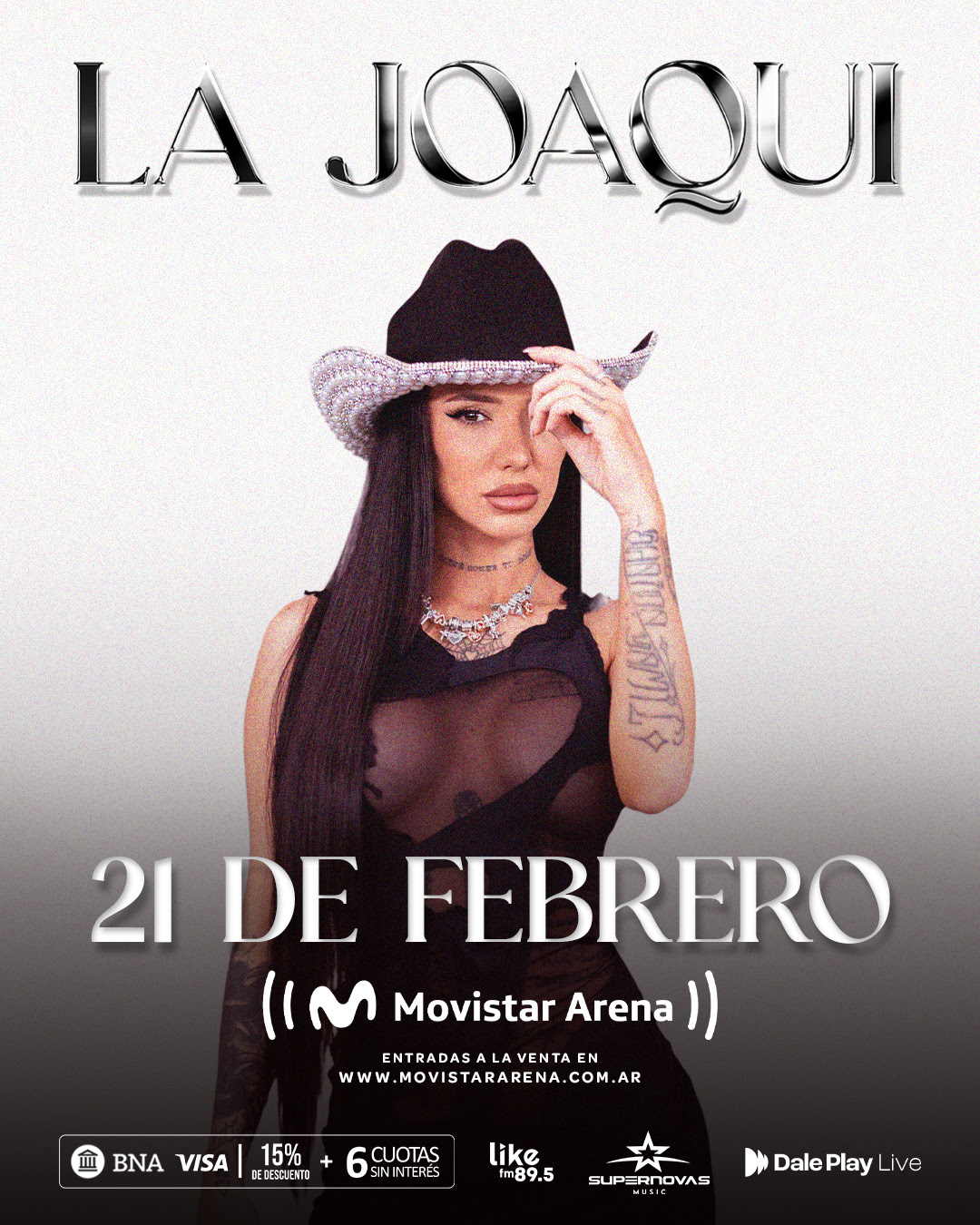 LA JOAQUI anuncia su show en el Movistar Arena