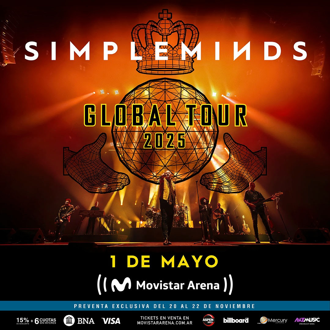 Simple Minds regresa a la Argentina al Movistar Arena