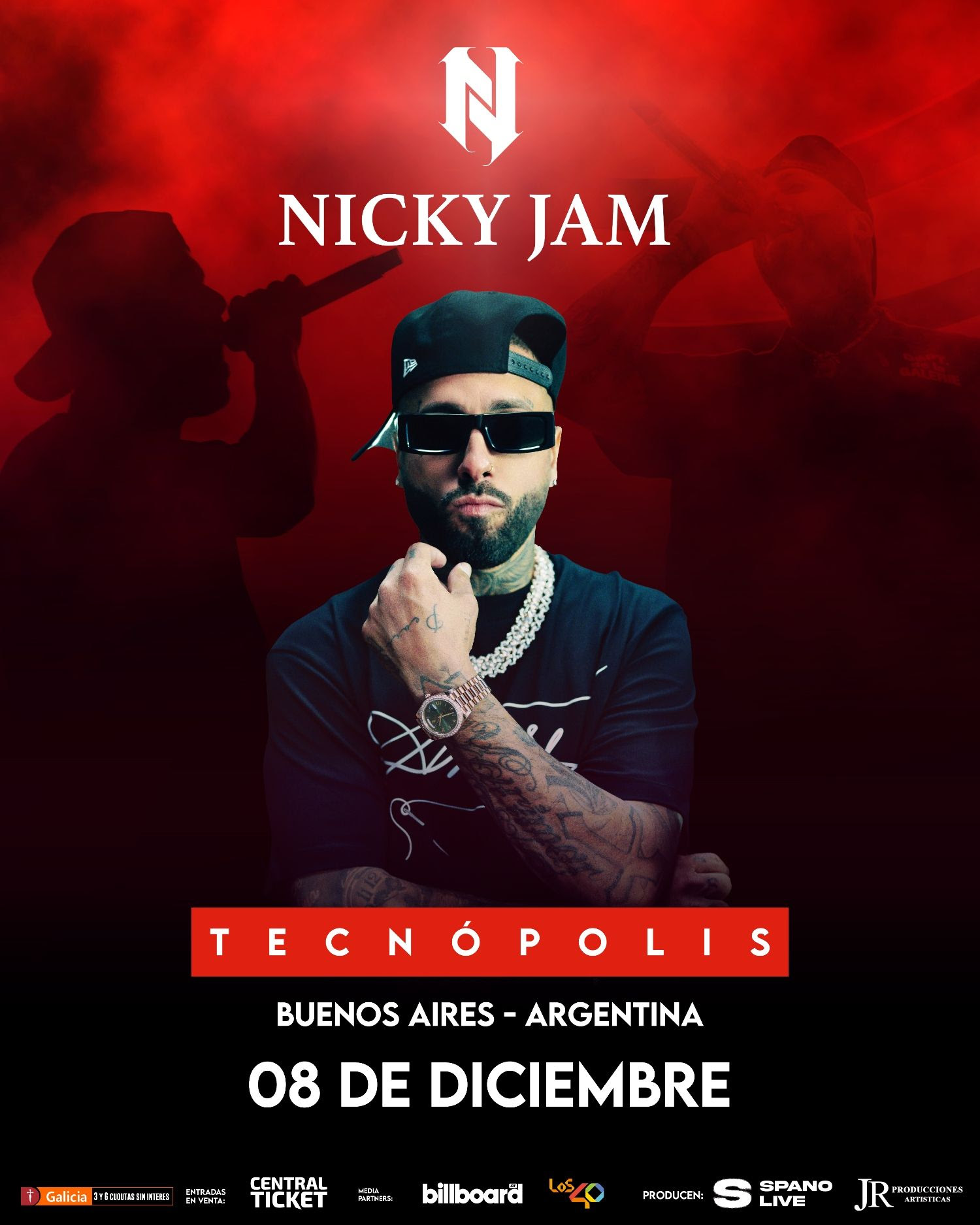 Nicky Jam llega a Buenos Aires con un show explosivo