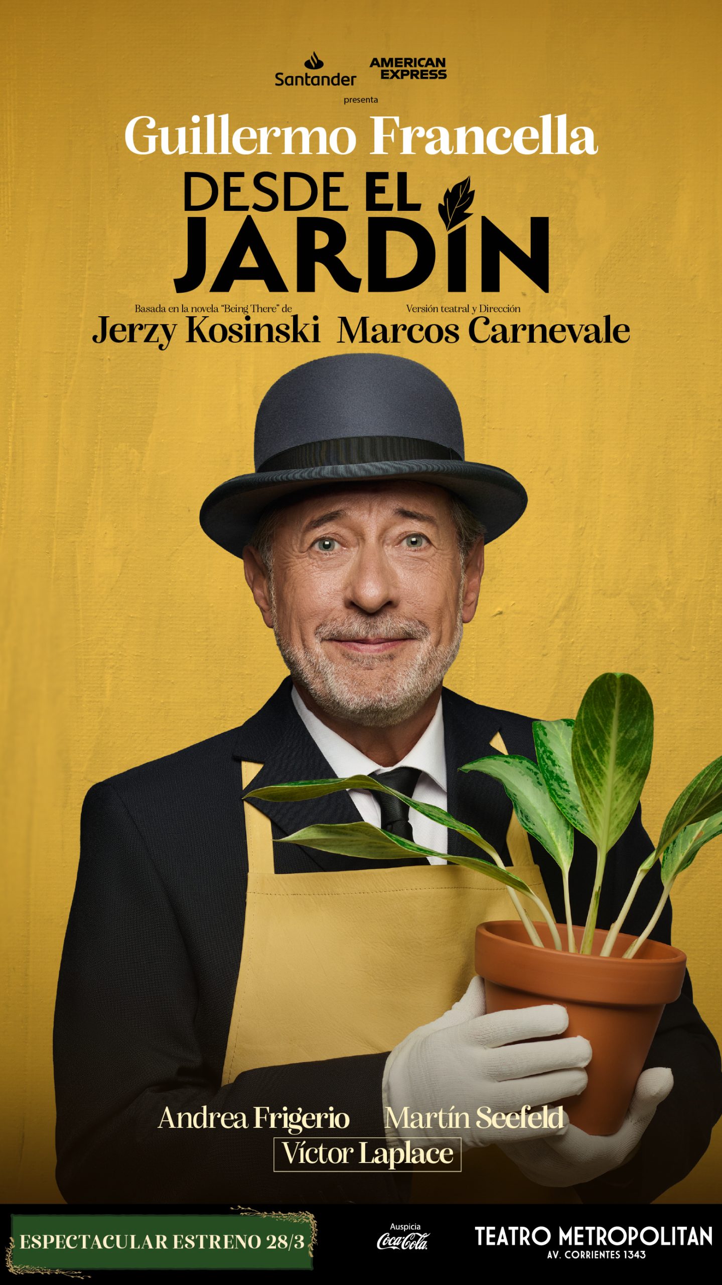 Estreno de Guillermo Francella en “Desde el Jardín”