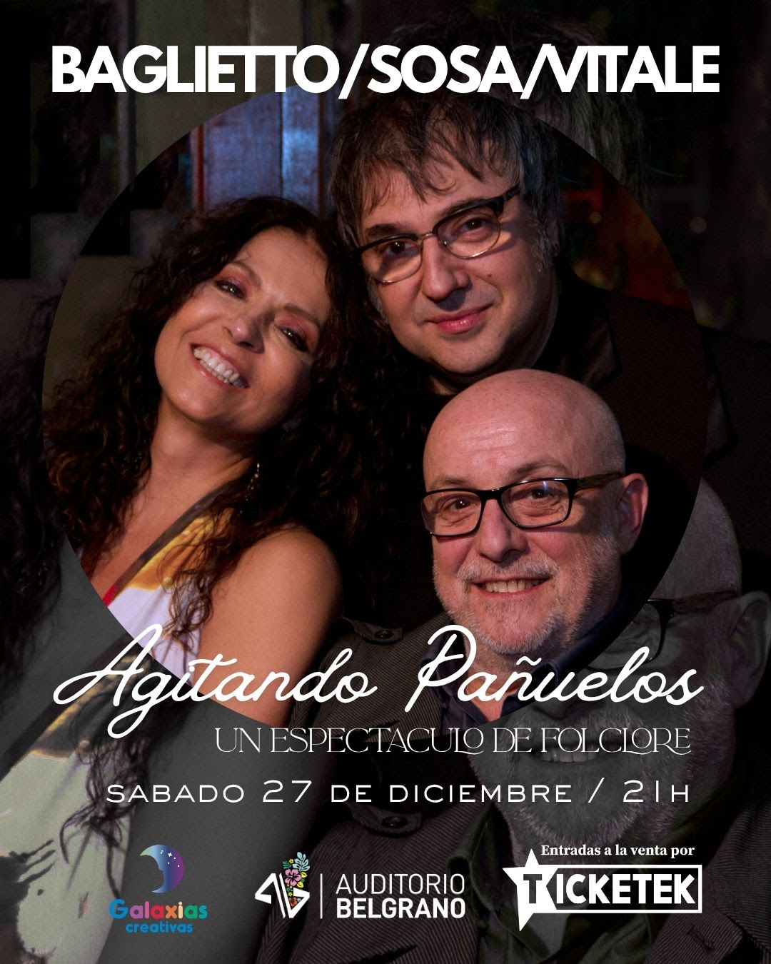 BAGLIETTO / SOSA / VITALE “Agitando pañuelos”  en el Auditorio de Belgrano