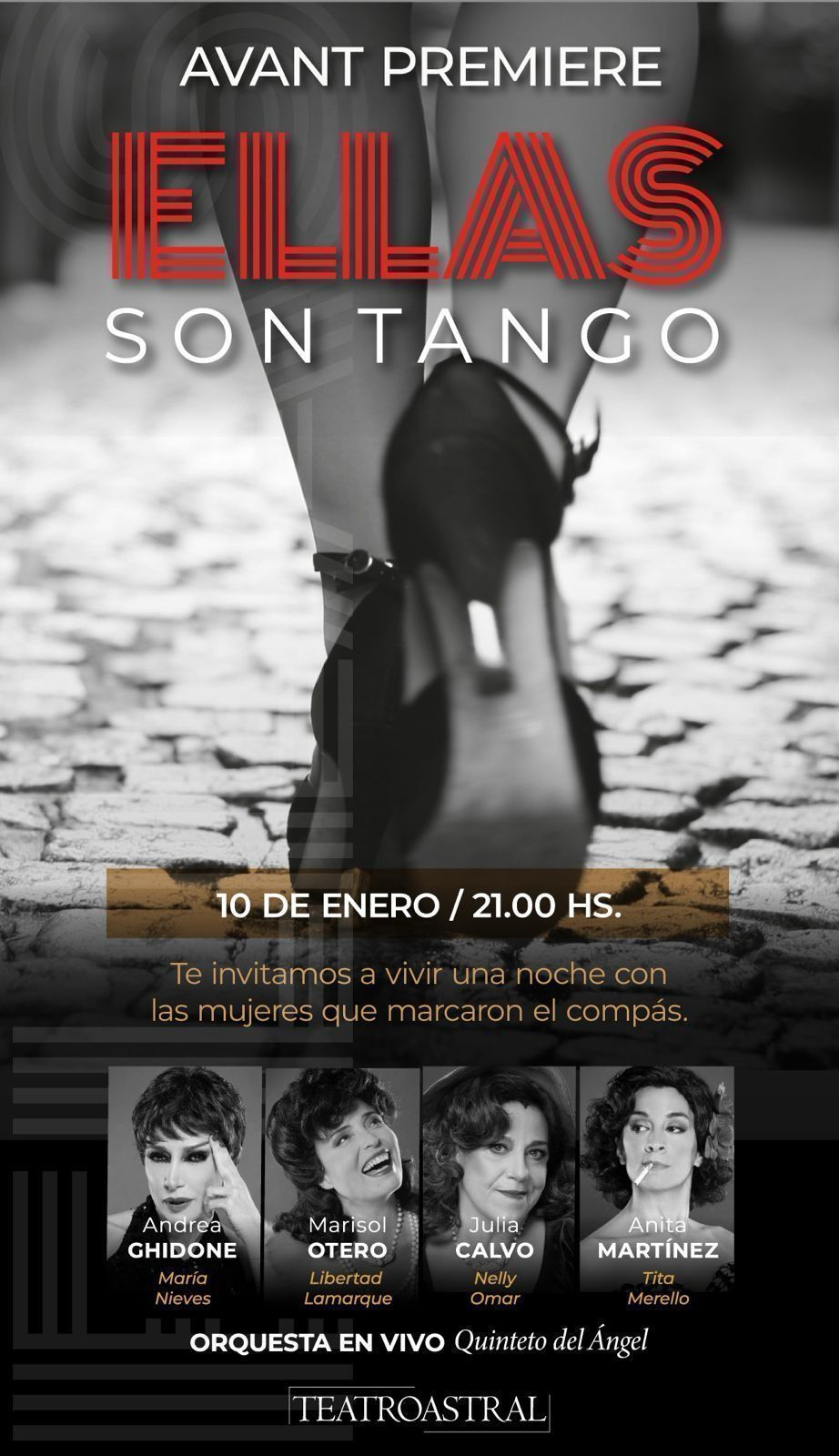 Vuelve “Ellas son tango” en el teatro Astral
