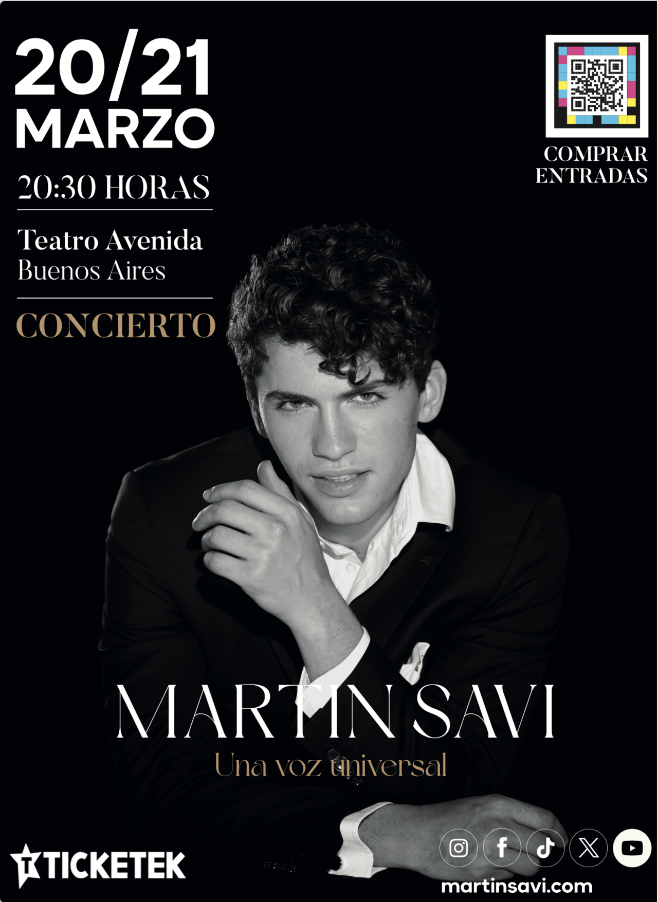 Martín Savi en Concierto en el Teatro Avenida