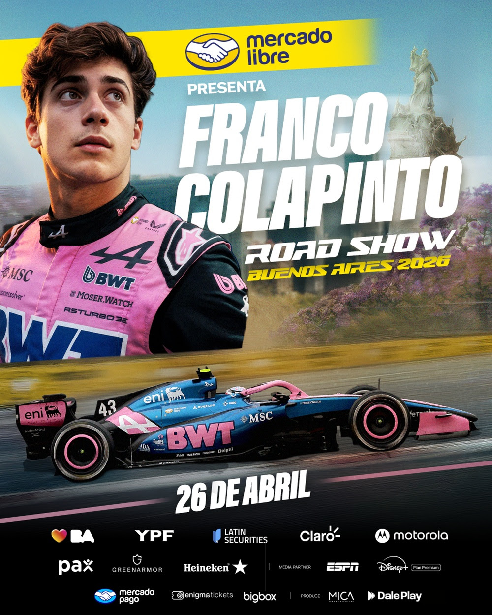 FRANCO COLAPINTO y BWT Alpine Formula One Team traen la Fórmula 1 a Baires