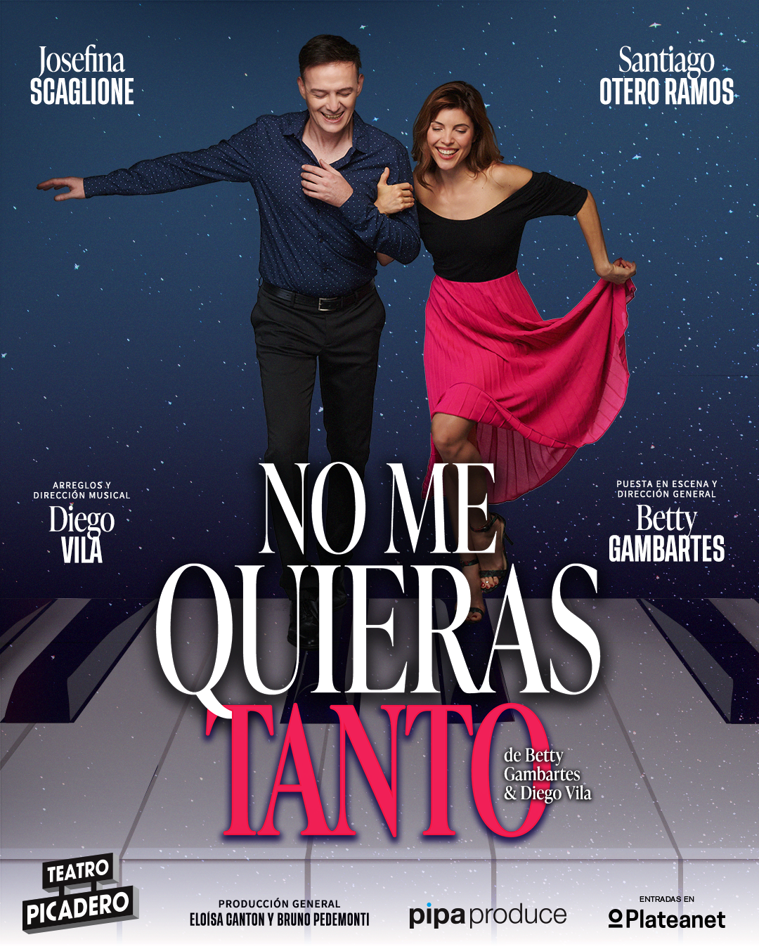 Estreno de “No me quieras tanto” en el Picadero