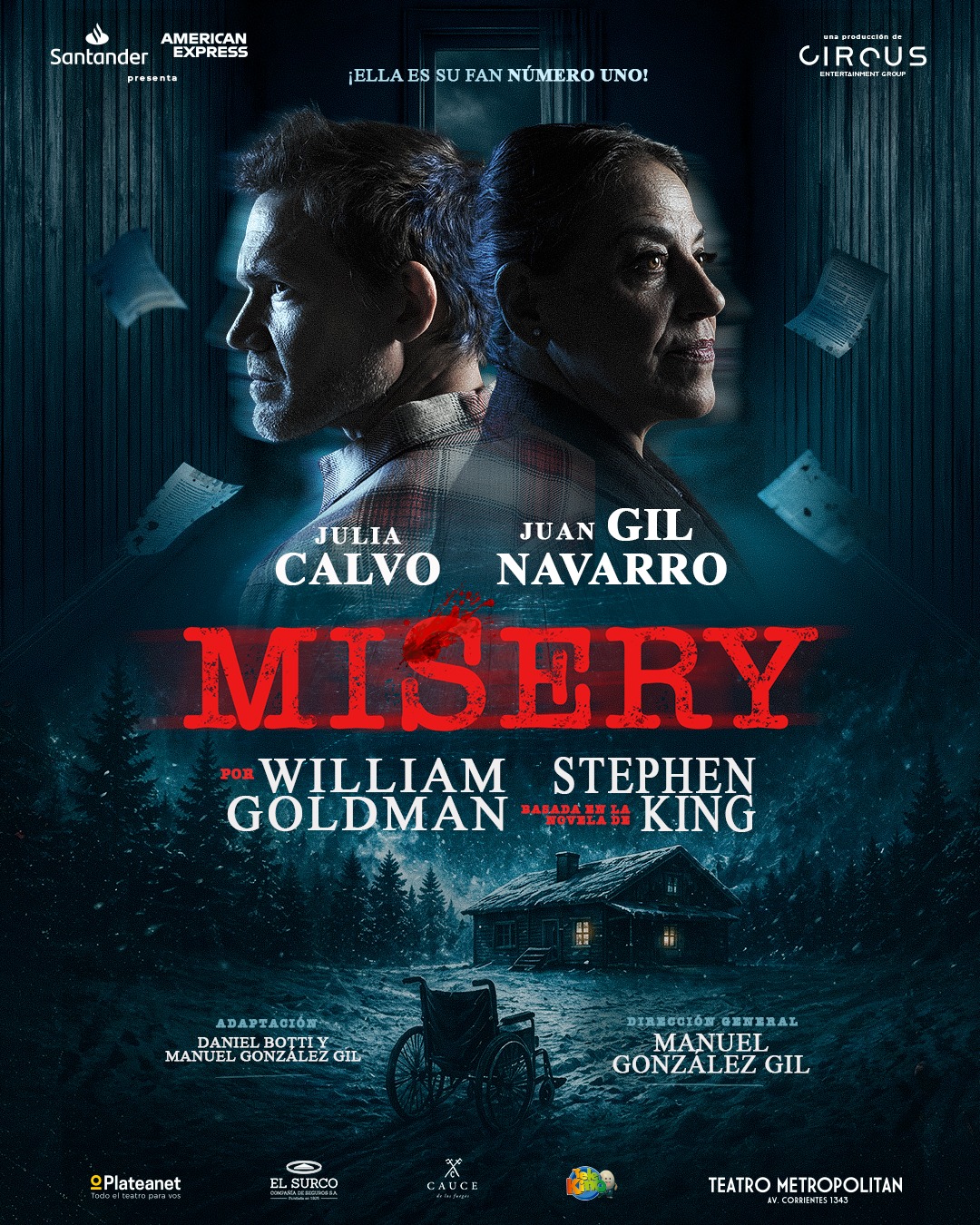 Misery: un duelo actoral que mantiene al público al borde del asiento