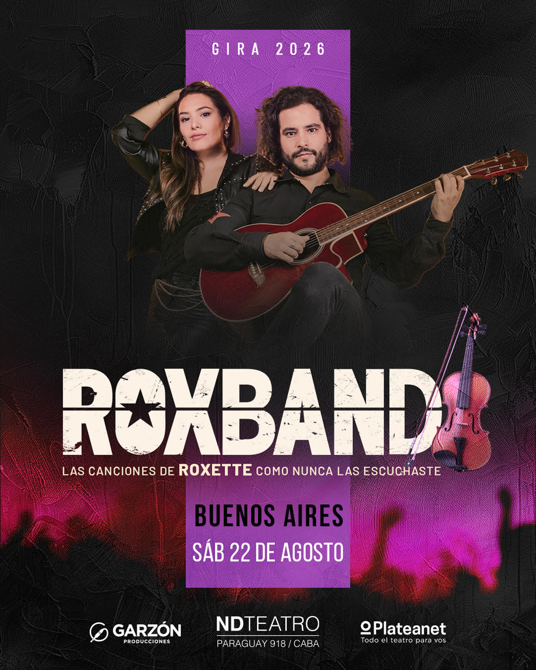 # ROXBAND llega al ND Teatro con un homenaje renovado a Roxette