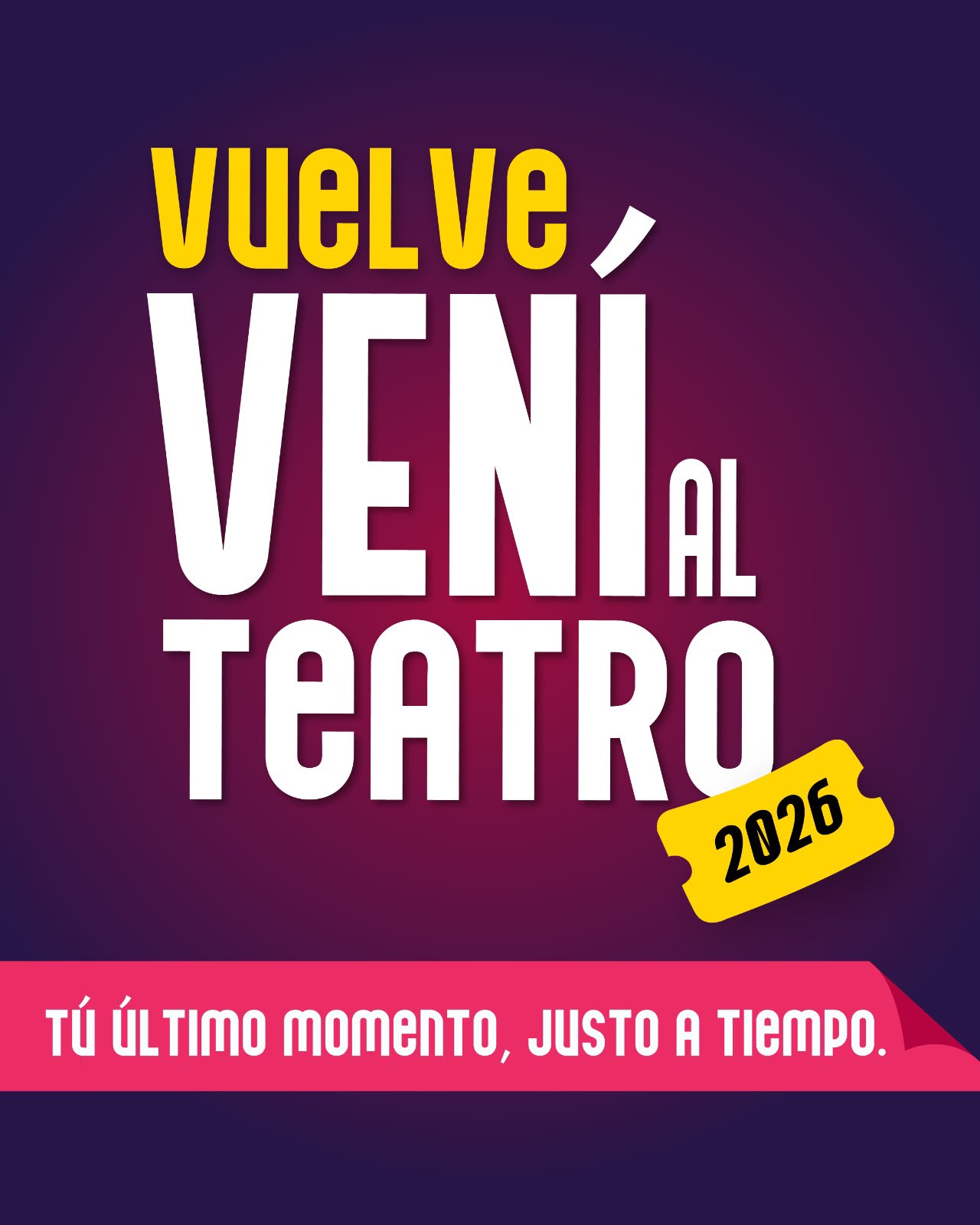 Vení al Teatro 2026: más de 80 espectáculos con descuentos de hasta el 90%