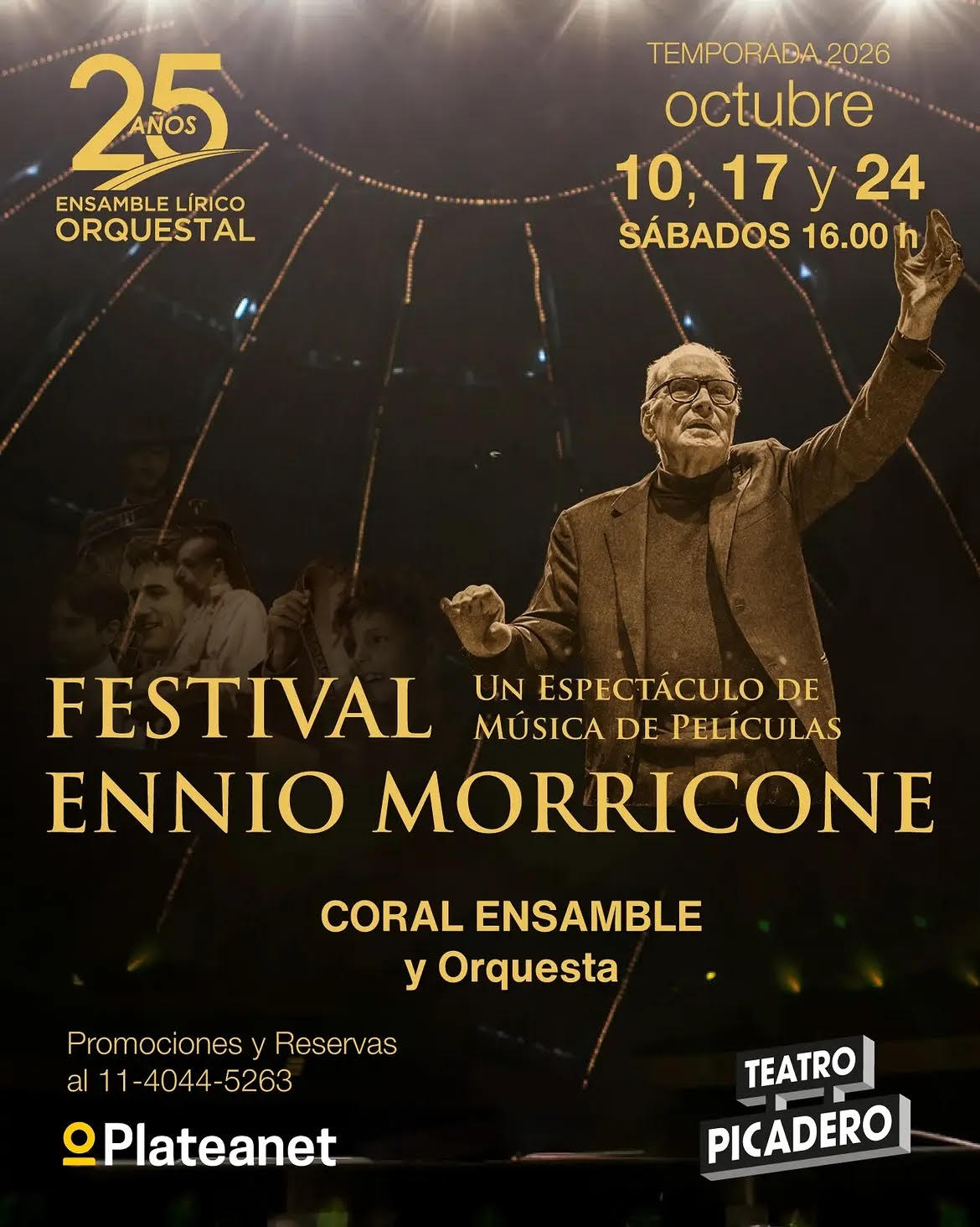 “Festival Ennio Morricone”: la música que convirtió al cine en una experiencia inolvidable llega al Teatro Picadero